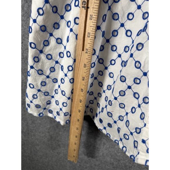 Alexis x Target Dress Women XXS Blue Short‎ Sleeve Tulip Eyelet Embroidered - Picture 5 of 7